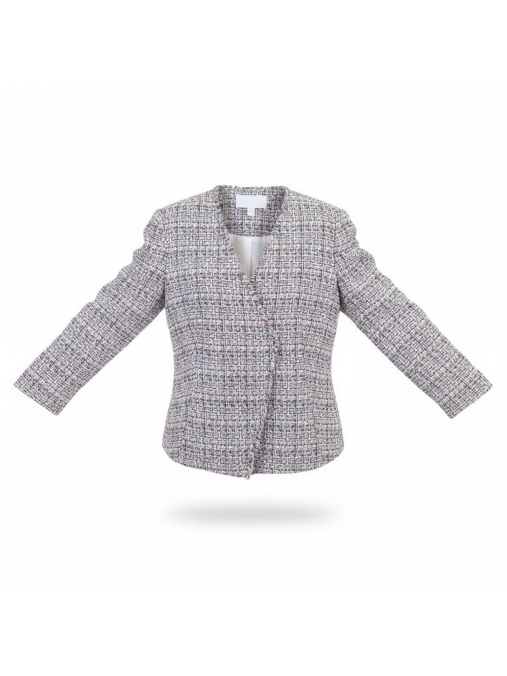 Hugo Boss Womens Multi-Color Tweed Jacket Button-Up Size US 4 EU 36